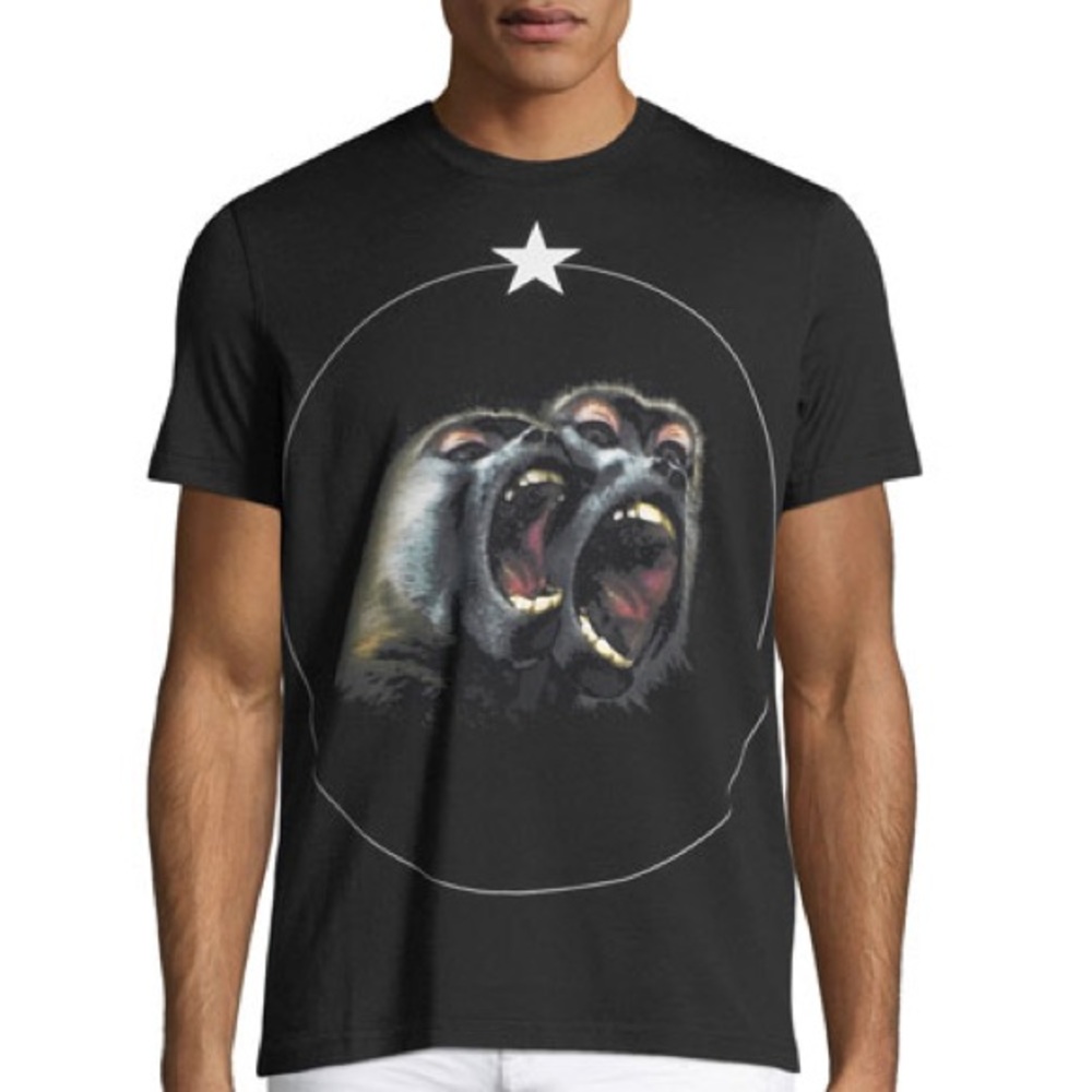 Givenchy Monkey Brothers Black Graphic Print